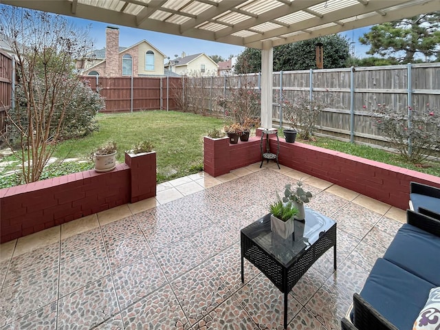 view of patio / terrace with a pergola