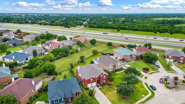 aerial view featuring a residential view