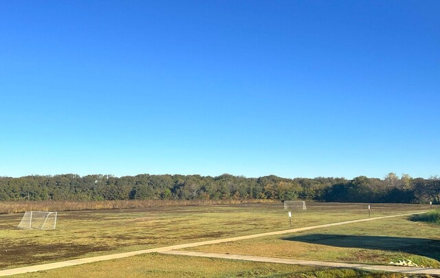 view of yard with a rural view