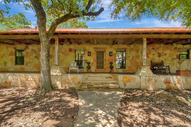 view of front of home with a porch