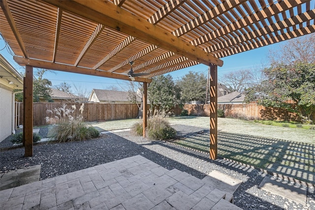 view of patio / terrace with a pergola