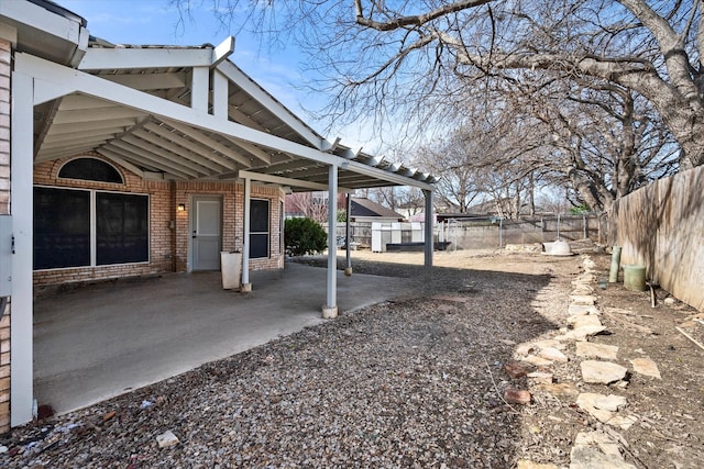 view of yard with a patio area