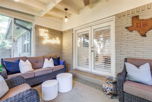 view of patio with outdoor lounge area