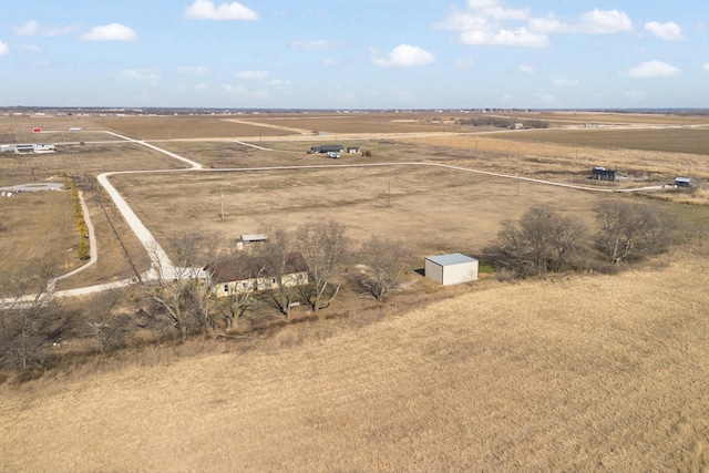 drone / aerial view with a rural view