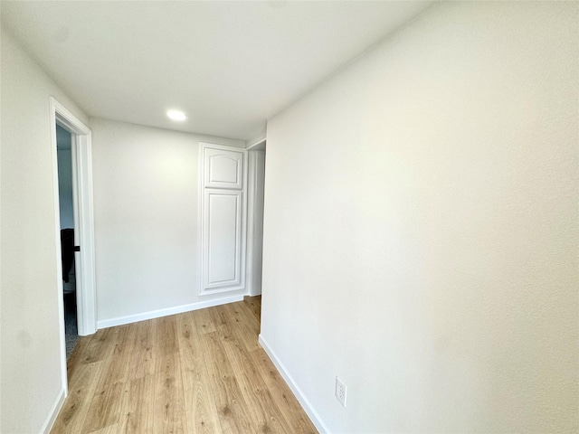 hall featuring light hardwood / wood-style floors