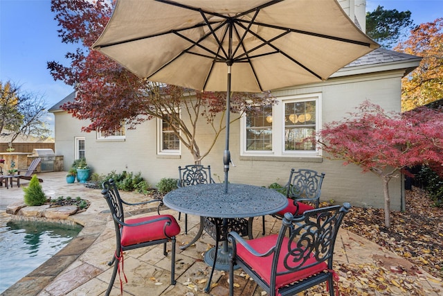 view of patio / terrace featuring area for grilling