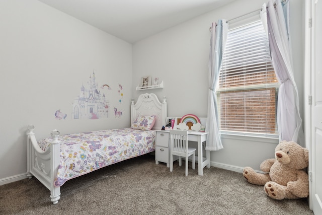 bedroom with carpet floors