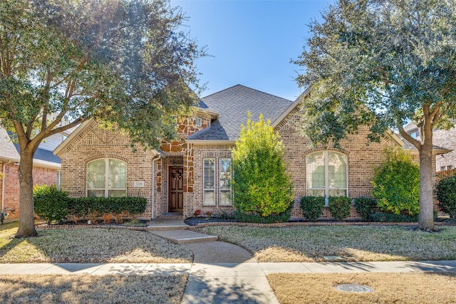 view of front of home featuring a front yard