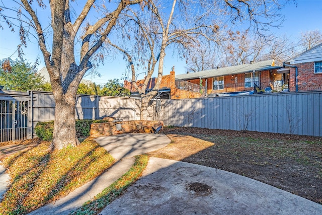 view of yard featuring a patio area