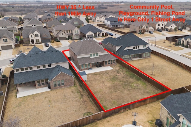 birds eye view of property