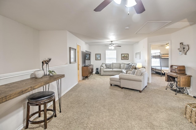 view of carpeted living room