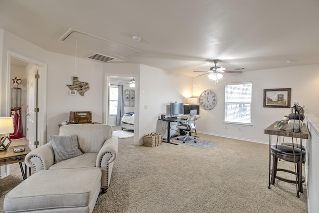 view of carpeted living room