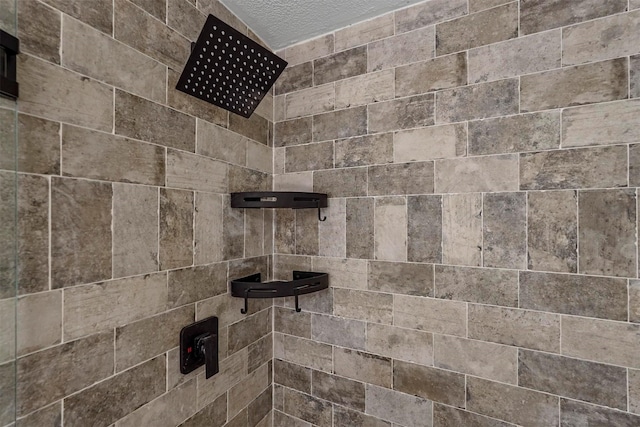 interior details with tiled shower