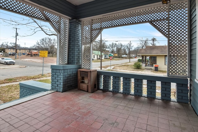 view of patio featuring covered porch