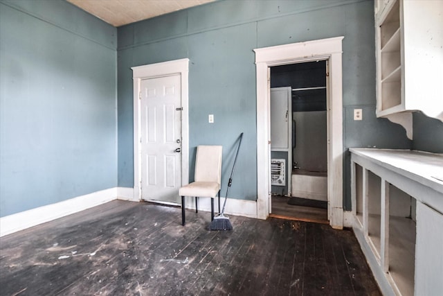 interior space featuring dark wood-type flooring