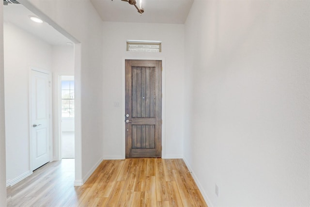 5208 Greenbrook Rd, Denton, TX 76226 - foyer with light wood-style floors and baseboards