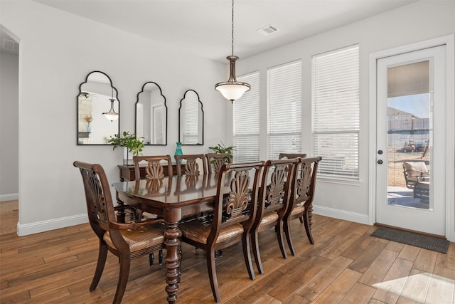 dining room featuring wood-type flooring