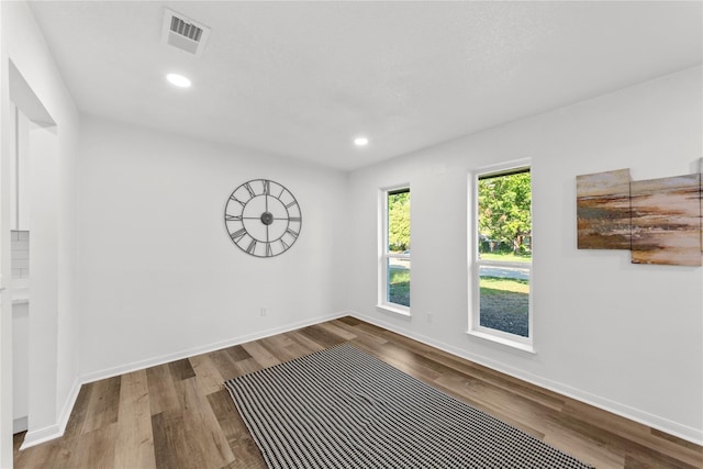 interior space with light hardwood / wood-style floors