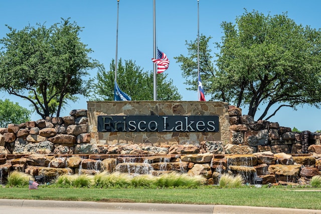 view of community sign