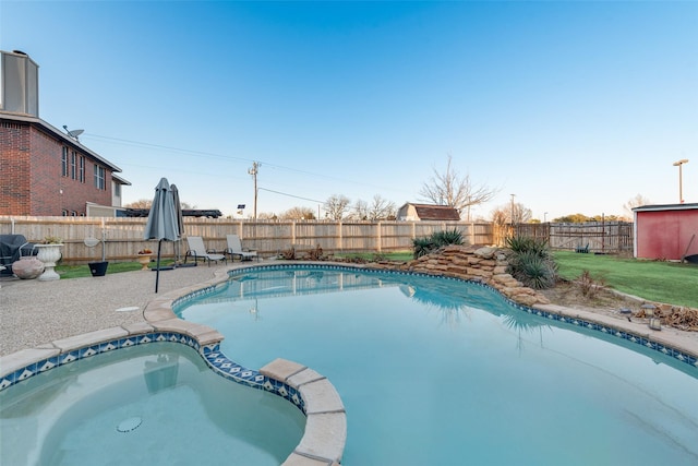 view of pool with a patio area