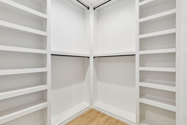 spacious closet with wood-type flooring