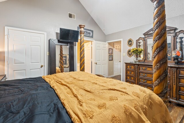 bathroom featuring tile patterned flooring, an enclosed shower, vanity, and a textured ceiling