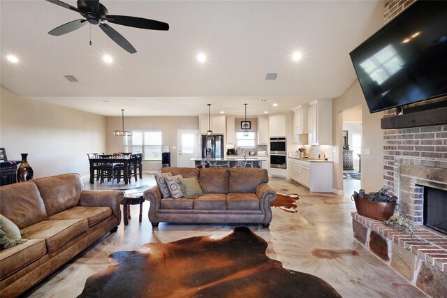 dining area featuring a chandelier