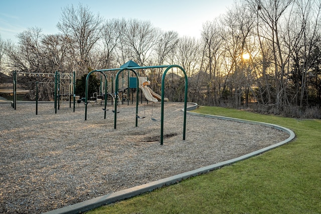 view of playground at dusk