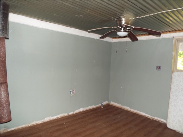 empty room featuring wood-type flooring