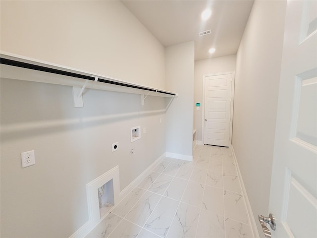 laundry room featuring electric dryer hookup, washer hookup, and gas dryer hookup