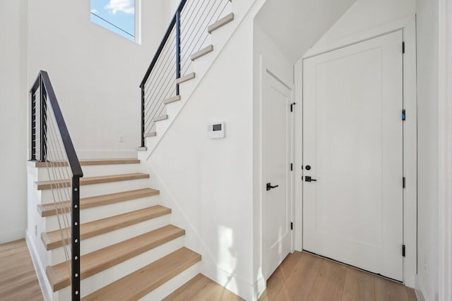 entrance foyer featuring light hardwood / wood-style floors