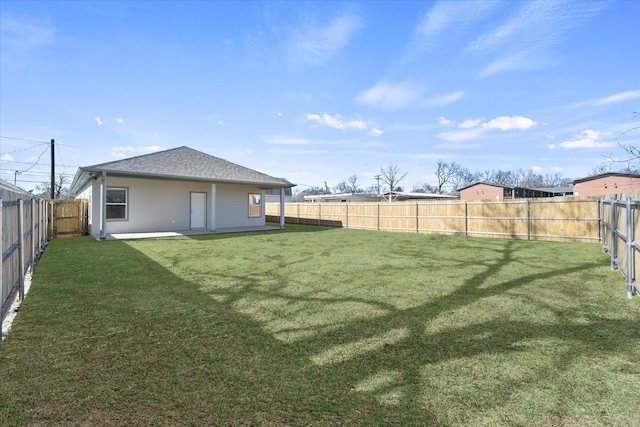 view of yard with a patio area