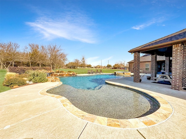 view of pool with a patio