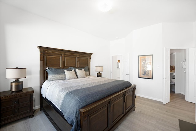 bedroom featuring light hardwood / wood-style flooring