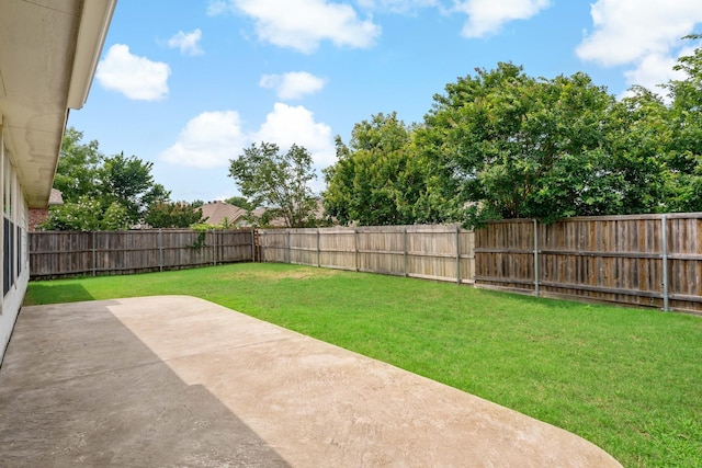 view of yard with a patio