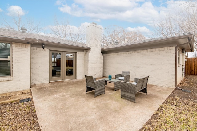 view of patio with french doors