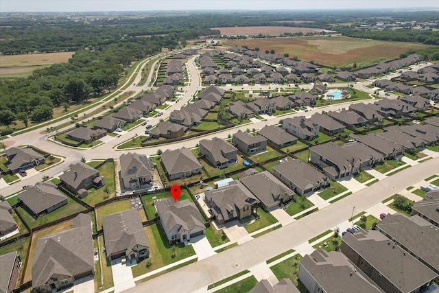 bird's eye view with a residential view