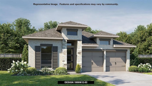 view of front facade featuring a garage