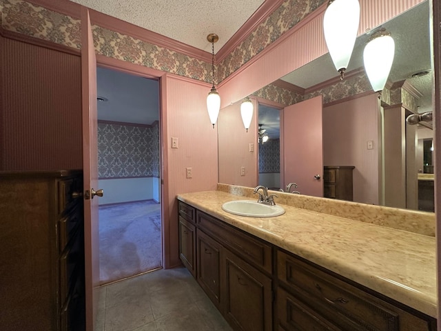 bathroom featuring vanity and tile patterned floors