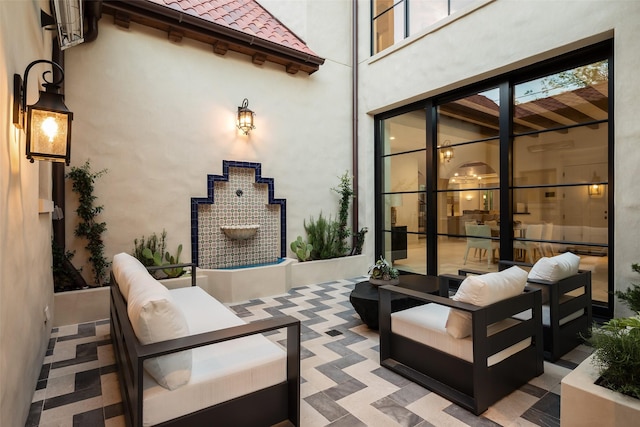 view of patio with outdoor lounge area