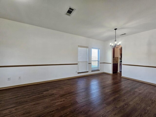 unfurnished room featuring ceiling fan, high vaulted ceiling, and dark hardwood / wood-style flooring