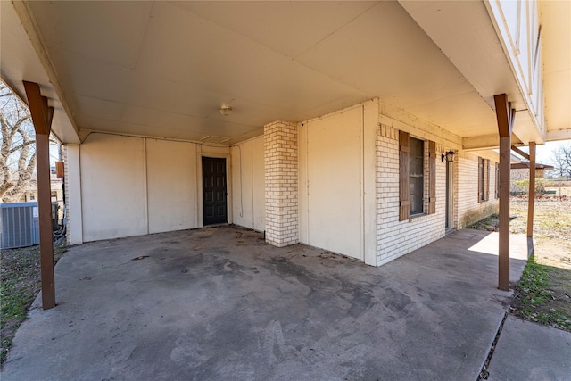 view of patio / terrace featuring central AC unit