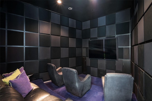 cinema room with a package area