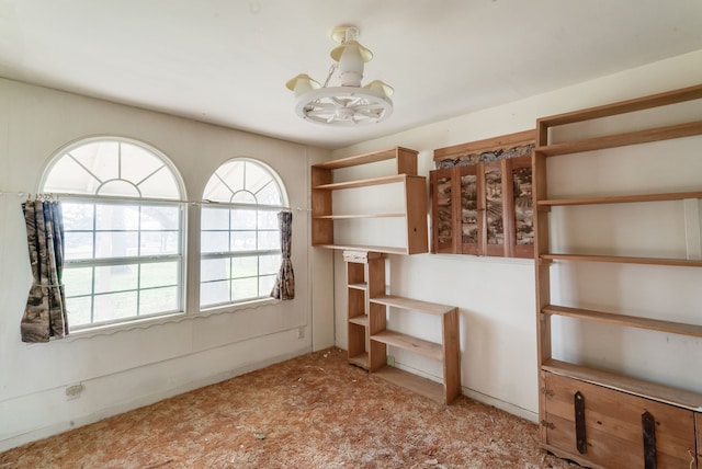 interior space with an inviting chandelier