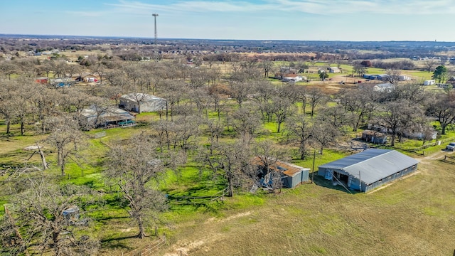 bird's eye view with a rural view