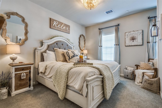 view of carpeted bedroom