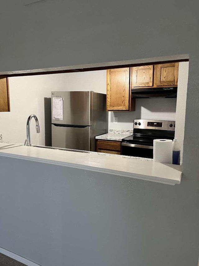 kitchen with stainless steel appliances