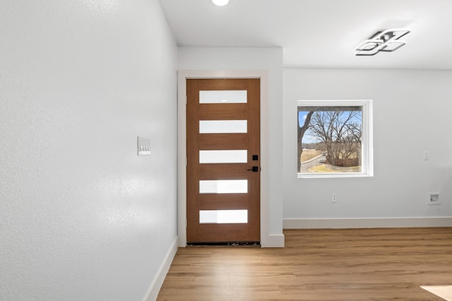 entryway featuring light hardwood / wood-style flooring