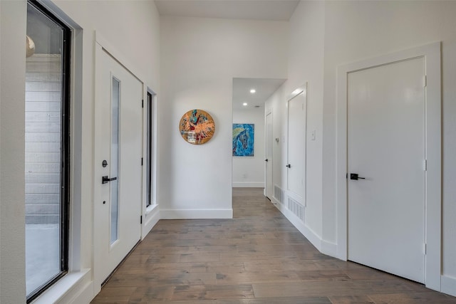 hall featuring light hardwood / wood-style flooring