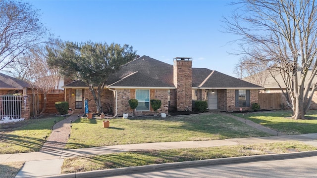 ranch-style house with a front yard